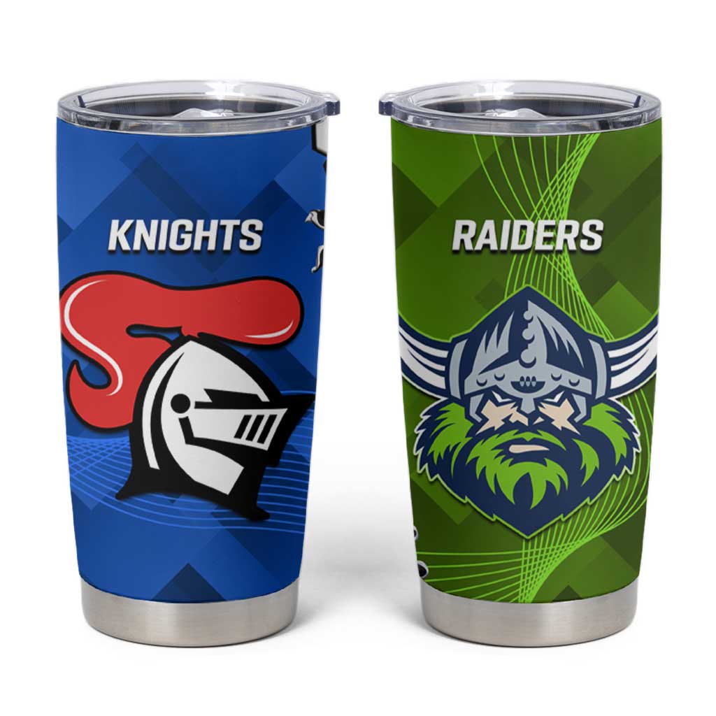Custom Raiders And Knights Tumbler Cup Together Dynamic Style