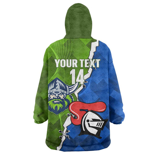 Custom Raiders And Knights Wearable Blanket Hoodie Together Dynamic Style