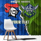 Custom Raiders And Knights Window Curtain Together Dynamic Style