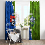 Custom Raiders And Knights Window Curtain Together Dynamic Style