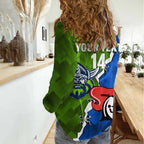 Custom Raiders And Knights Women Casual Shirt Together Dynamic Style