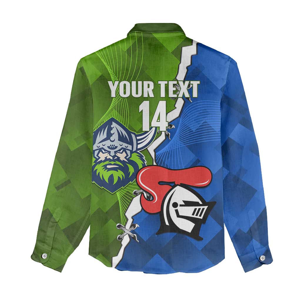 Custom Raiders And Knights Women Casual Shirt Together Dynamic Style