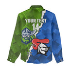 Custom Raiders And Knights Women Casual Shirt Together Dynamic Style