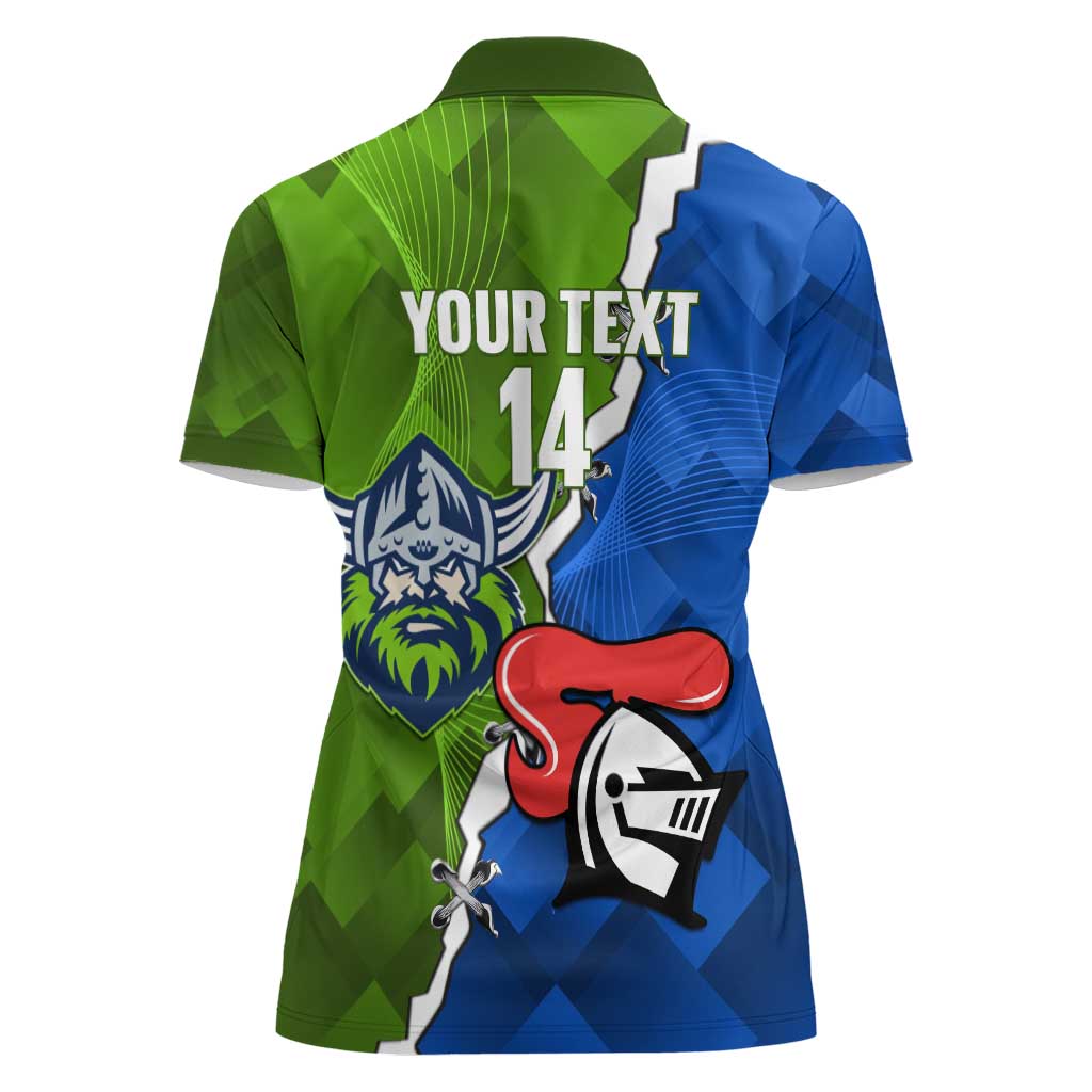 Custom Raiders And Knights Women Polo Shirt Together Dynamic Style