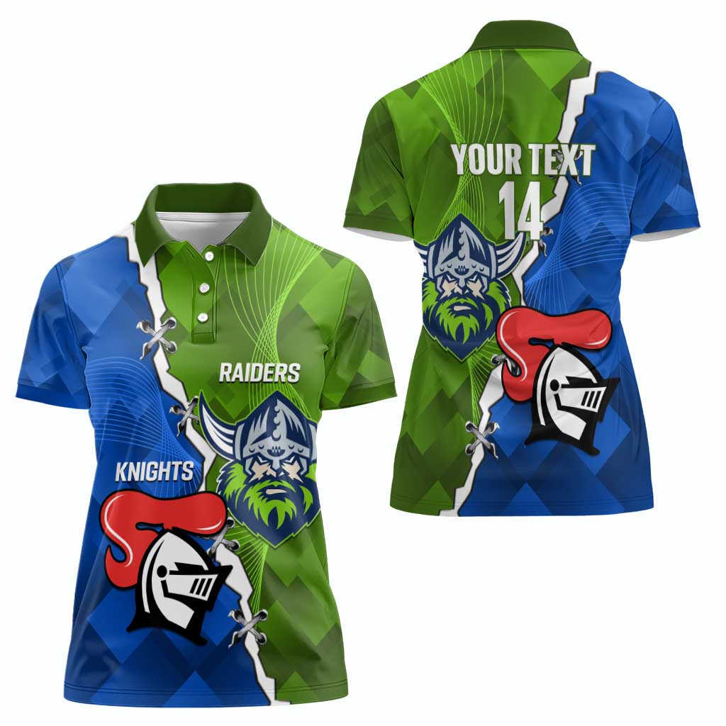 Custom Raiders And Knights Women Polo Shirt Together Dynamic Style