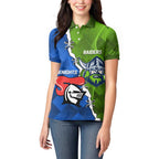 Custom Raiders And Knights Women Polo Shirt Together Dynamic Style