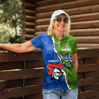 Custom Raiders And Knights Women Polo Shirt Together Dynamic Style