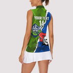 Custom Raiders And Knights Women Sleeveless Polo Shirt Together Dynamic Style