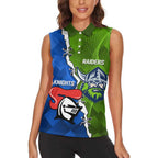 Custom Raiders And Knights Women Sleeveless Polo Shirt Together Dynamic Style