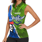 Custom Raiders And Knights Women Sleeveless Polo Shirt Together Dynamic Style