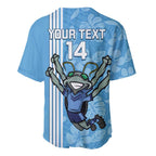 Custom NSW Blues Rugby Baseball Jersey Cockroaches Polynesian Pattern Tropical Vibes