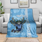 Custom NSW Blues Rugby Blanket Cockroaches Polynesian Pattern Tropical Vibes