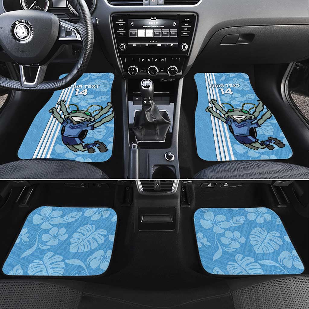 Custom NSW Blues Rugby Car Mats Cockroaches Polynesian Pattern Tropical Vibes