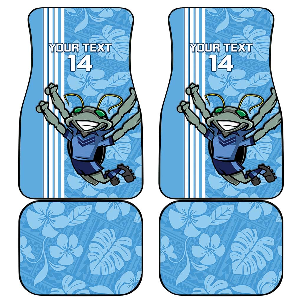 Custom NSW Blues Rugby Car Mats Cockroaches Polynesian Pattern Tropical Vibes