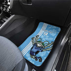 Custom NSW Blues Rugby Car Mats Cockroaches Polynesian Pattern Tropical Vibes