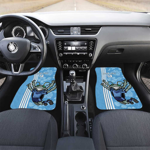 Custom NSW Blues Rugby Car Mats Cockroaches Polynesian Pattern Tropical Vibes