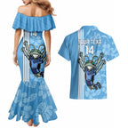 Custom NSW Blues Rugby Couples Matching Mermaid Dress and Hawaiian Shirt Cockroaches Polynesian Pattern Tropical Vibes