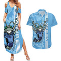 Custom NSW Blues Rugby Couples Matching Summer Maxi Dress and Hawaiian Shirt Cockroaches Polynesian Pattern Tropical Vibes