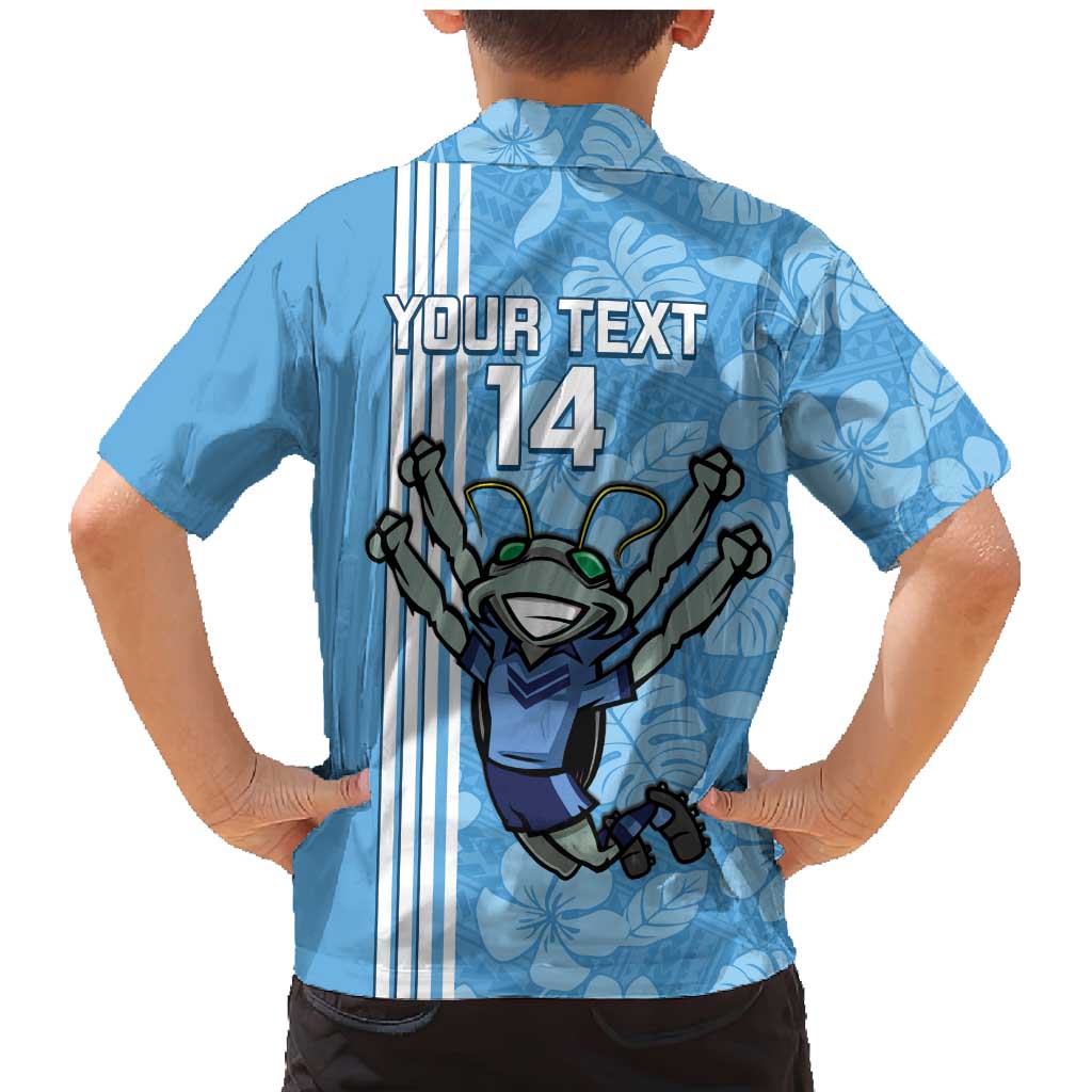 Custom NSW Blues Rugby Family Matching Mermaid Dress and Hawaiian Shirt Cockroaches Polynesian Pattern Tropical Vibes