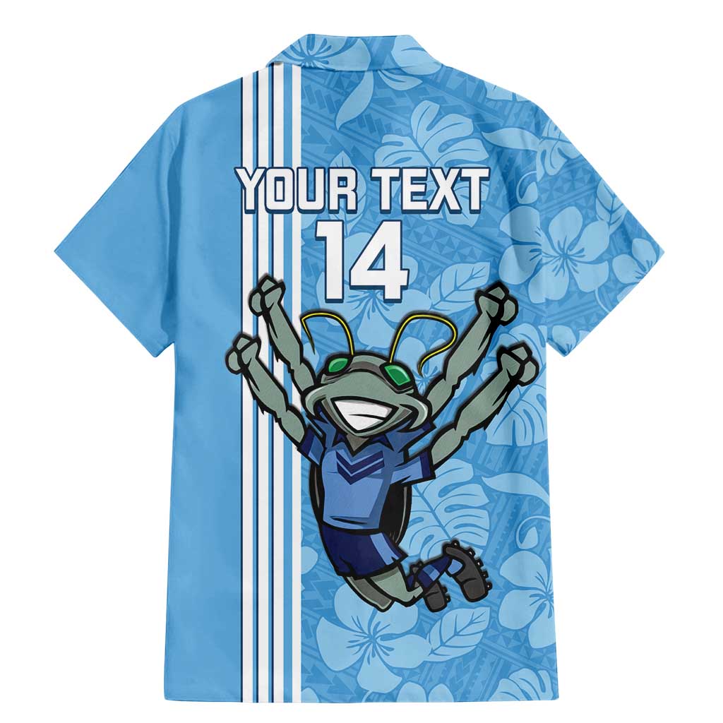 Custom NSW Blues Rugby Family Matching Mermaid Dress and Hawaiian Shirt Cockroaches Polynesian Pattern Tropical Vibes