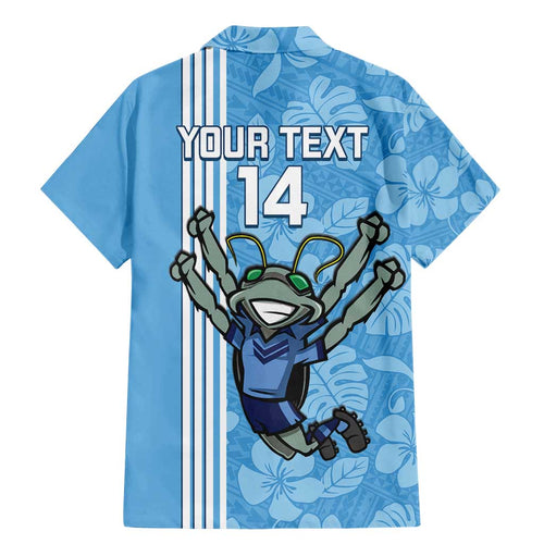 Custom NSW Blues Rugby Family Matching Mermaid Dress and Hawaiian Shirt Cockroaches Polynesian Pattern Tropical Vibes