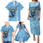 Custom NSW Blues Rugby Family Matching Puletasi and Hawaiian Shirt Cockroaches Polynesian Pattern Tropical Vibes