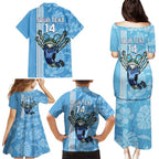 Custom NSW Blues Rugby Family Matching Puletasi and Hawaiian Shirt Cockroaches Polynesian Pattern Tropical Vibes