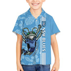 Custom NSW Blues Rugby Hawaiian Shirt Cockroaches Polynesian Pattern Tropical Vibes
