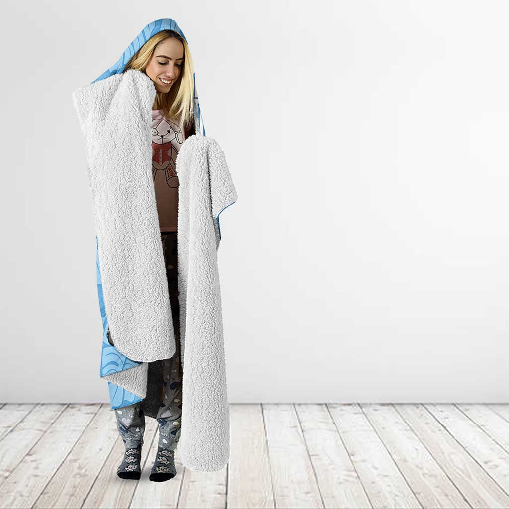 Custom NSW Blues Rugby Hooded Blanket Cockroaches Polynesian Pattern Tropical Vibes