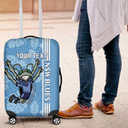 Custom NSW Blues Rugby Luggage Cover Cockroaches Polynesian Pattern Tropical Vibes