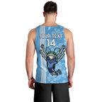 Custom NSW Blues Rugby Men Tank Top Cockroaches Polynesian Pattern Tropical Vibes