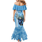 Custom NSW Blues Rugby Mermaid Dress Cockroaches Polynesian Pattern Tropical Vibes