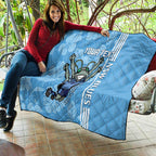 Custom NSW Blues Rugby Quilt Cockroaches Polynesian Pattern Tropical Vibes