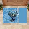 Custom NSW Blues Rugby Rubber Doormat Cockroaches Polynesian Pattern Tropical Vibes
