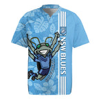 Custom NSW Blues Rugby Rugby Jersey Cockroaches Polynesian Pattern Tropical Vibes