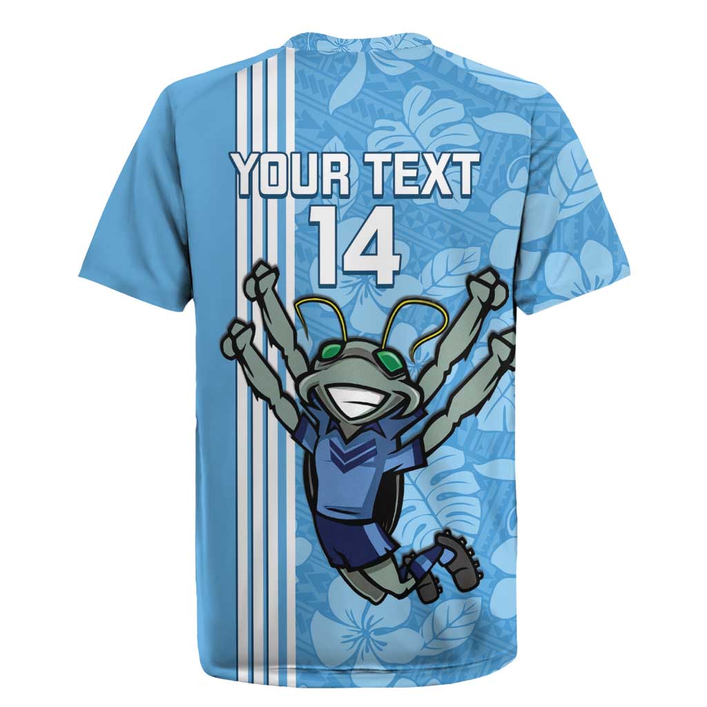 Custom NSW Blues Rugby Rugby Jersey Cockroaches Polynesian Pattern Tropical Vibes