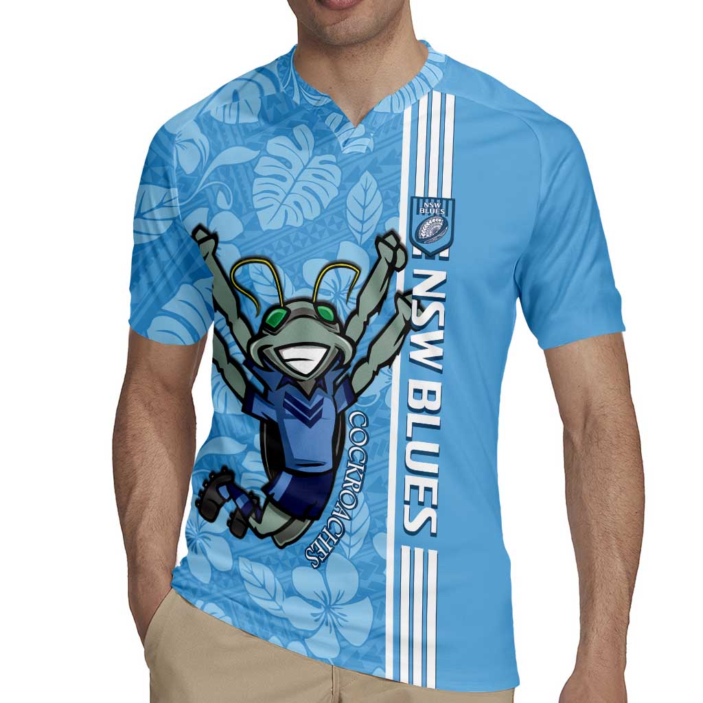 Custom NSW Blues Rugby Rugby Jersey Cockroaches Polynesian Pattern Tropical Vibes