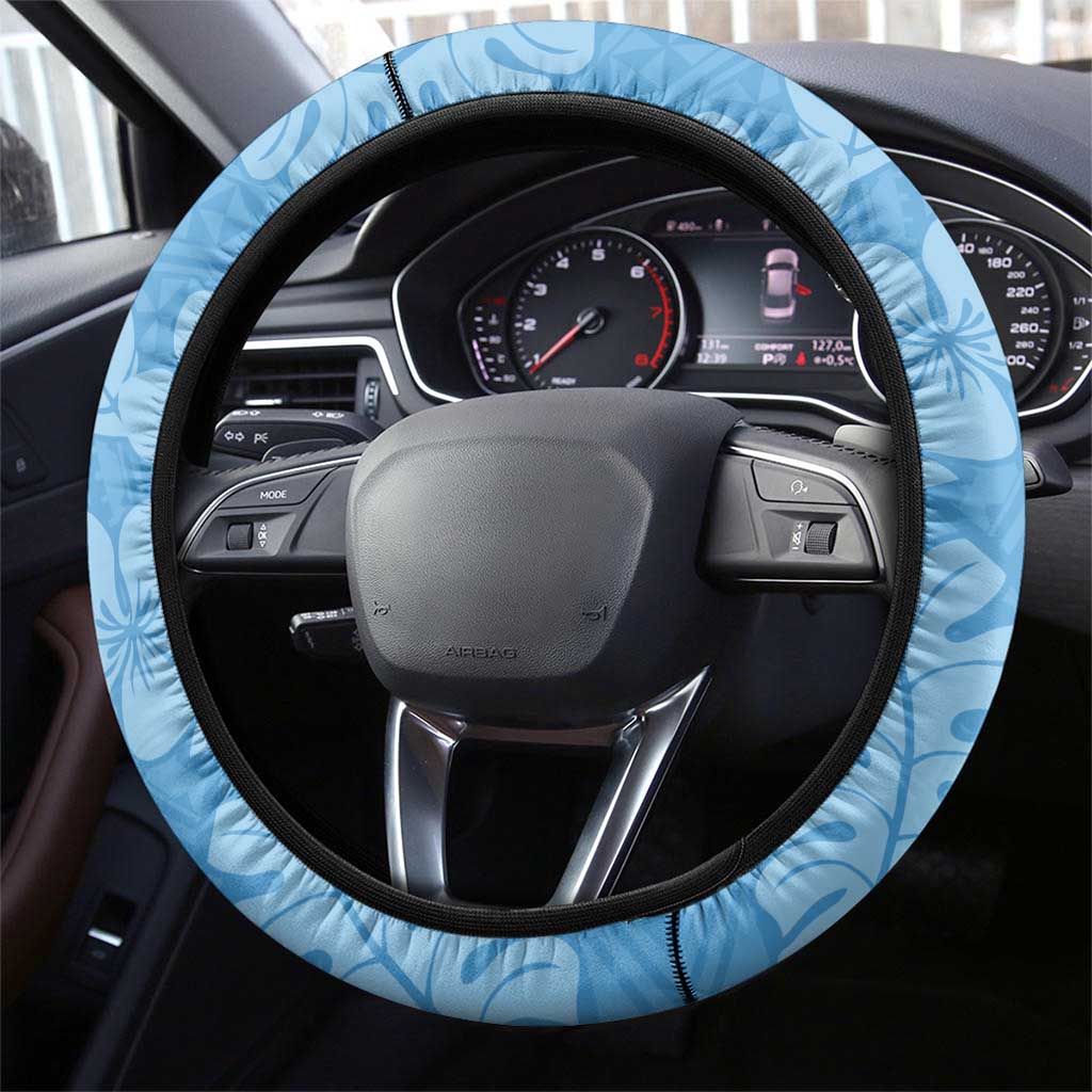 NSW Blues Rugby Steering Wheel Cover Cockroaches Polynesian Pattern Tropical Vibes