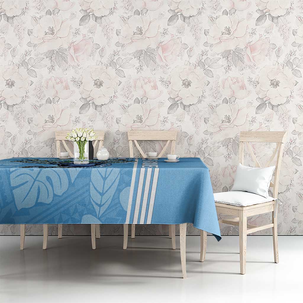 Custom NSW Blues Rugby Tablecloth Cockroaches Polynesian Pattern Tropical Vibes