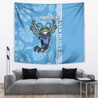 Custom NSW Blues Rugby Tapestry Cockroaches Polynesian Pattern Tropical Vibes