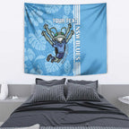 Custom NSW Blues Rugby Tapestry Cockroaches Polynesian Pattern Tropical Vibes