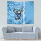 Custom NSW Blues Rugby Tapestry Cockroaches Polynesian Pattern Tropical Vibes