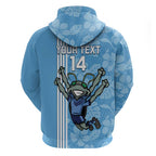 Custom NSW Blues Rugby Zip Hoodie Cockroaches Polynesian Pattern Tropical Vibes