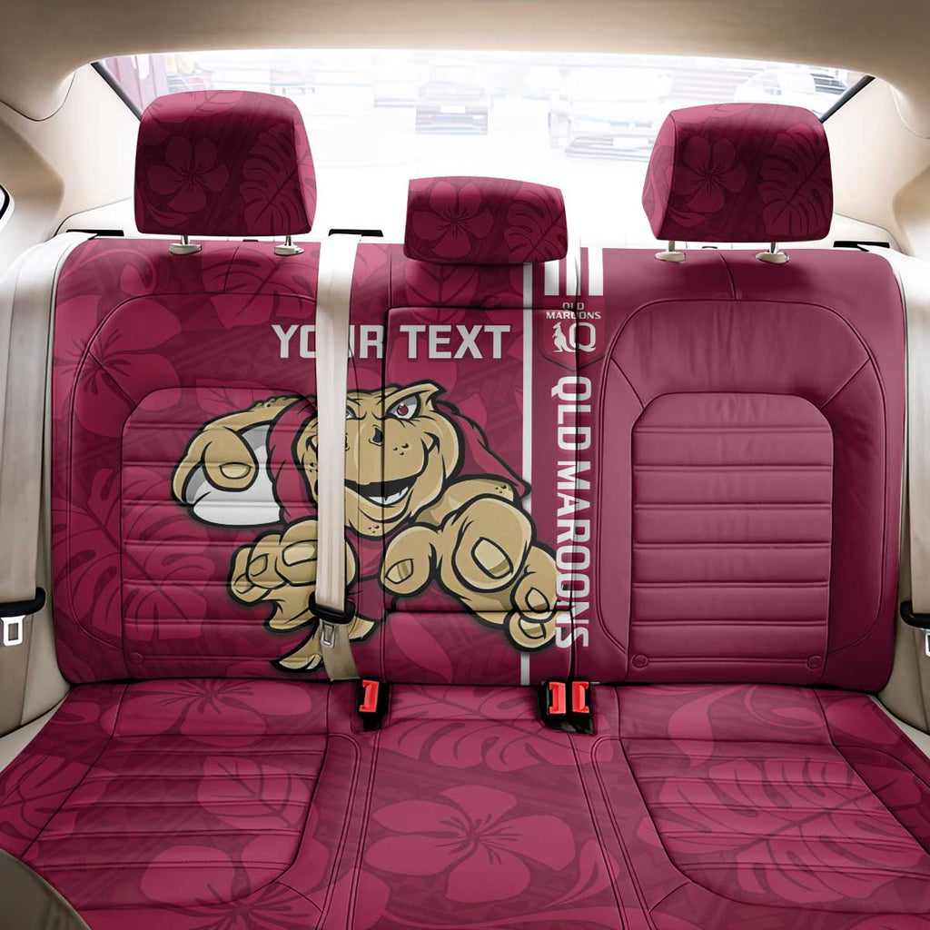 Custom QLD Maroons Rugby Back Car Seat Cover Cane Toads Polynesian Pattern Tropical Vibes