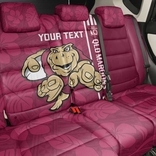 Custom QLD Maroons Rugby Back Car Seat Cover Cane Toads Polynesian Pattern Tropical Vibes