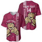 Custom QLD Maroons Rugby Baseball Jersey Cane Toads Polynesian Pattern Tropical Vibes