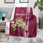 Custom QLD Maroons Rugby Blanket Cane Toads Polynesian Pattern Tropical Vibes