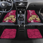 Custom QLD Maroons Rugby Car Mats Cane Toads Polynesian Pattern Tropical Vibes