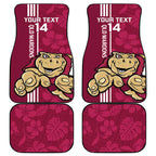Custom QLD Maroons Rugby Car Mats Cane Toads Polynesian Pattern Tropical Vibes