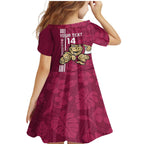 Custom QLD Maroons Rugby Family Matching Mermaid Dress and Hawaiian Shirt Cane Toads Polynesian Pattern Tropical Vibes